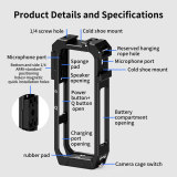 Aluminum Magnetic Quick-Rlease Camera Cage for X4 Air, Expansion Protector Frame with N52 Strong Magnetic Force & Dual Cold Shoes for Selfie Sticks, Tripods