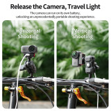 Metal Camera Cage for Osmo Nano, Protective Frame with Double-Sided Magnetic for Horizontal & Vertical Photograph, 1/4  ARRI-standard Positioning Hole, Dual Cold Shoe