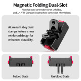 Metal Camera Cage for Osmo Nano, Protective Frame with Double-Sided Magnetic for Horizontal & Vertical Photograph, 1/4  ARRI-standard Positioning Hole, Dual Cold Shoe