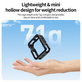 Metal Camera Cage for Osmo Nano, Protective Frame with Double-Sided Magnetic for Horizontal & Vertical Photograph, 1/4  ARRI-standard Positioning Hole, Dual Cold Shoe