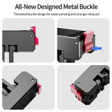 Metal Camera Cage for Osmo Nano, Protective Frame with Double-Sided Magnetic for Horizontal & Vertical Photograph, 1/4  ARRI-standard Positioning Hole, Dual Cold Shoe