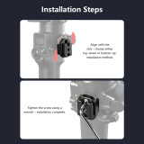 Quick Release NATO Slider Extension Board for RS 3/RS 4 Mini, Universal NOTA Rail-type External Plate with 1/4  Screws for Camera Cage, Monitor