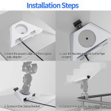 Metal Adapter for Mini Stand Receiver Accessory, 5.2cm/5.4cm Diameter, Waterproof Mounting Adapter for RVs, Boats, Rooftops with Precise Hole Positioning