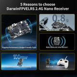 Darwin FPV 2.4G ELRS Ultra-Durable, Dustproof, Waterproof, and Reverse Connection Protected Receiver