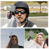Motorcycle Windshield Clip Camera Mount for Pocket 4/X5 Cameras, Quick Release Aluminum Alloy Windshield Clamp Bracket