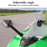 Motorcycle Windshield Clip Camera Mount for Pocket 4/X5 Cameras, Quick Release Aluminum Alloy Windshield Clamp Bracket