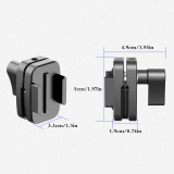 Motorcycle Windshield Clip Camera Mount for Pocket 4/X5 Cameras, Quick Release Aluminum Alloy Windshield Clamp Bracket