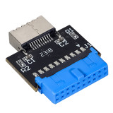 USB 3.1 Front Panel Socket to USB 3.0 20Pin Header Male Extension Cable Adapter for Motherboard Card 20P USB to Type-E Connector