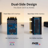 M.2 NVME M-Key B+M 2230 to 2242 SATA-Bus SSD Extension Adapter Card Compatible with ThinkPad X270 X280 T470 T480 L480 T580 Serials (2230 to 2242)