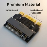 M.2 NVME M-Key B+M 2230 to 2242 SATA-Bus SSD Extension Adapter Card Compatible with ThinkPad X270 X280 T470 T480 L480 T580 Serials (2230 to 2242)