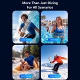 Waterproof Case for Osmo Pocket 4 with 9H High-hardness Tempered Glass, 50M Diving Housing Case, Underwater Diving Protective Shell Camera Accessories