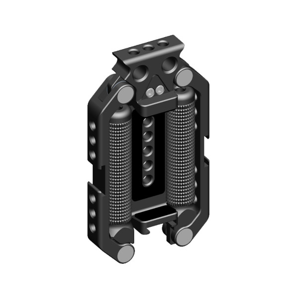 Dual-handles Phone Cage Stabilizer Video Rig, Foldable Handheld Grip Bracket for Smartphone Handle Filmmaking Magnetic Phone Holder