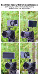 Dual Side Magnetic Phone Mount, Foldable Aluminum Alloy Bracket with 1/4  Screw for Phone 17 16 Tripod Stand