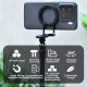 Dual Side Magnetic Phone Mount, Foldable Aluminum Alloy Bracket with 1/4  Screw for Phone 17 16 Tripod Stand