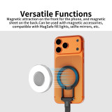 Dual Side Magnetic Phone Mount, Foldable Aluminum Alloy Bracket with 1/4  Screw for Phone 17 16 Tripod Stand