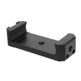 Aluminum Alloy Phone Clip with Cold Shoe Mount, Universal Selfie Stick Clamp, E-Shaped Stretch Metal Clip, Live Streaming Accessory