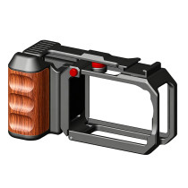 2 in 1 Street Photography Handle & Magnetic Camera Cage with 1/4'' Expansion Holes, Cold Shoe Mount Compatible with Action 6/5pro/4/3