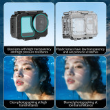 Magnetic Quick-Release Waterproof Case, Aluminum Alloy 80M Diving Cases, High-Transparency Professional Underwater Protective Cover for Osmo Action 6