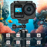 Magnetic Quick-Release Waterproof Case, Aluminum Alloy 80M Diving Cases, High-Transparency Professional Underwater Protective Cover for Osmo Action 6