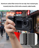 Street Photography Handle Grip Quick-Release Camera Cage Set, Carbon Fiber Non-Slip Handheld Stand Protective Frame for Action5pro/4/3