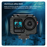 Magnetic Quick-Release Waterproof Case, Aluminum Alloy 80M Diving Cases, High-Transparency Professional Underwater Protective Cover for Osmo Action 6
