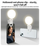 Magnetic Fill Light with 3 Adjustable Warm & Cool Colors, 360° Rotation, 180° Folding for Mobile Phones, Action Cameras with 1/4 Screw