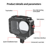 Magnetic Quick-Release Waterproof Case, Aluminum Alloy 80M Diving Cases, High-Transparency Professional Underwater Protective Cover for Osmo Action 6