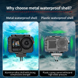 Magnetic Quick-Release Waterproof Case, Aluminum Alloy 80M Diving Cases, High-Transparency Professional Underwater Protective Cover for Osmo Action 6