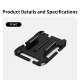 Aluminum Alloy Backpack Strap Quick-Release Base, 50mm Arca-type to Camera Mount for Action 6, Hero 13 Backpack Straps 25-32mm Wide & 1-2mm Thick