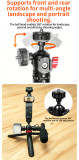 2 in 1 Magnetic Tripod, Handheld Quick-Release Selfie Stick with 1/4  Screw, Silicone Anti-Slip Feet for X5/Pocket 4/3, Phone/Camera Live Streaming Stand