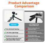 2 in 1 Magnetic Tripod, Handheld Quick-Release Selfie Stick with 1/4  Screw, Silicone Anti-Slip Feet for X5/Pocket 4/3, Phone/Camera Live Streaming Stand