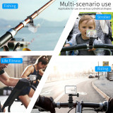 Camera Mount Adapter with Silicone Strap, Bike Round/Flat Handlebar Camera Mount Bracket for X5/Pocket 4 Adjustable Accessories