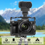 Magnetic Camera Mount Adapter, 360° Adjustable Base with 1/4 ARRI-Standard Position Hole Compatible with Osmo Action 6, Nano Action Cameras (