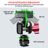 Magnetic Camera Mount Adapter, 360° Adjustable Base with 1/4 ARRI-Standard Position Hole Compatible with Osmo Action 6, Nano Action Cameras (