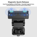 Magnetic Camera Mount Adapter, 360° Adjustable Base with 1/4 ARRI-Standard Position Hole Compatible with Osmo Action 6, Nano Action Cameras (
