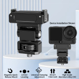Magnetic Camera Mount Adapter, 360° Adjustable Base with 1/4 ARRI-Standard Position Hole Compatible with Osmo Action 6, Nano Action Cameras (