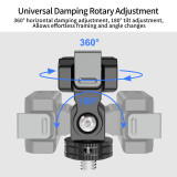 Magnetic Camera Mount Adapter, 360° Adjustable Base with 1/4 ARRI-Standard Position Hole Compatible with Osmo Action 6, Nano Action Cameras (