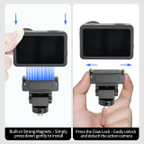 Magnetic Camera Mount Adapter, 360° Adjustable Base with 1/4 ARRI-Standard Position Hole Compatible with Osmo Action 6, Nano Action Cameras (