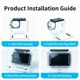 60M Camera Waterproof Case, High-Definition Underwater Photography Protective Case, Shock-Resistant Diving Protective Cover Compatible with Action 6