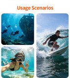 60M Camera Waterproof Case, High-Definition Underwater Photography Protective Case, Shock-Resistant Diving Protective Cover Compatible with Action 6