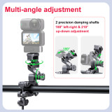 Aluminum Alloy Super Clamp, Motorcycle Handlebar Mount Compatible with Action Cameras