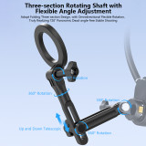 Magnetic Mount Adapter for Neck Strap, 720° 3-Section Adjustable Extension Arm for Hero 13 Action Camera Phone Vlog Photograph Bracket