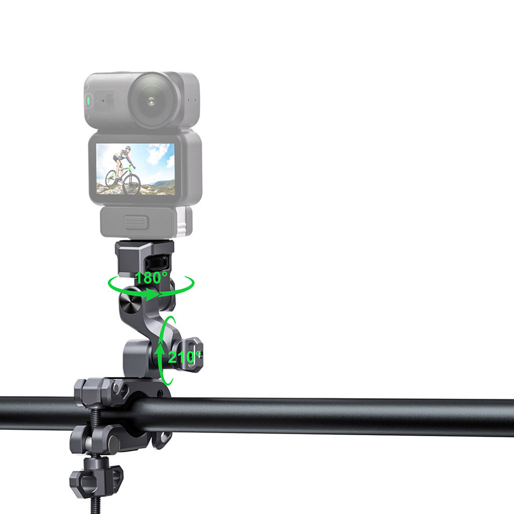 Aluminum Alloy Super Clamp, Motorcycle Handlebar Mount Compatible with Action Cameras