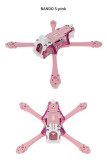 Axisflying Bando 5-inch Carbon Fiber Drone FPV Racing Kit with X-frame (Available in Pink or Blue)