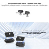 NovelGoal Horizontal/Vertical Camera Mount Adapter, Magnetic Case for Action 5 Pro/4/3, OSMO 360 Action Cameras