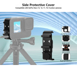 Battery Door Cover with Cold Shoe Mount, Quick Release Replacement Side Door Battery Cover Compatible with Hero 13/12/11/10/9 Action Camera