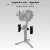 Camera Top Handle & Side Handles, Quick-Release Side Hand Grip with NATO Slider, Cold Shoe, Up and Down Adjustable