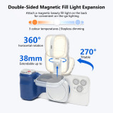 Multifunctional Magnetic Phone Camera Shutter Grip, Selfie Handle with Shutter Button, Lanyard, Detachable Remote Control Button Fill Light Tripod Accessories