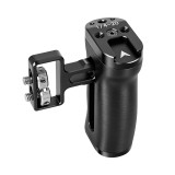 Aluminum Alloy Camera Cage Side Handle, Ambidextrous Height Adjustable Grip with Cold Shoe Mount & Built-in Magnetic Hex Wrench, Multiple 1/4'' Screw Holes