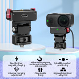 Magnetic Quick Release Mount Adapter with Charging Port, 360° Horizontal Damping Rotation & 180° Tilt Adjustment, Aluminum Camera Base for Nano Camera